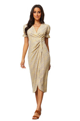 Robe à manches courtes à imprimé floral